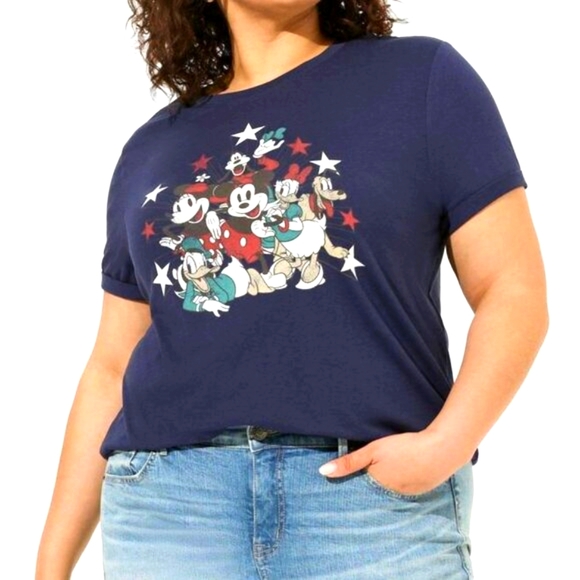 ❤️NWT VINTAGE TORRIID DISNEY TEE  MICKEY MOUSE & FRIENDS AMERICANA PLUS SIZE - Picture 4 of 14